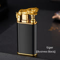 Creative Blue Flame Lighter Dolphin Dragon Tiger Double Fire Metal Winproof Lighter Inflatable Lighter